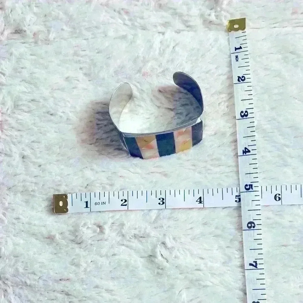 Vintage Stone and silver multi color bracelet - Picture 5 of 5